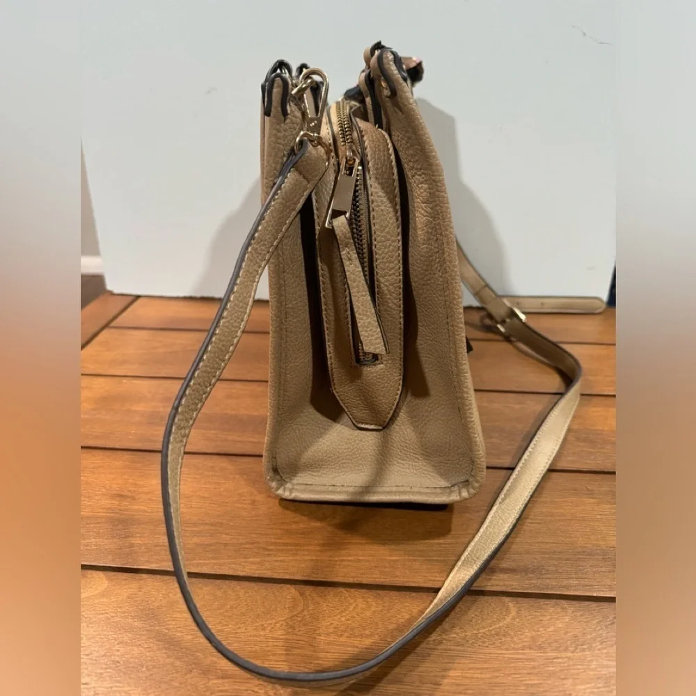 ALDO woman's tan satchel with scarf purse
